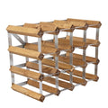 Vinstativ 16 flasker montert lys eik