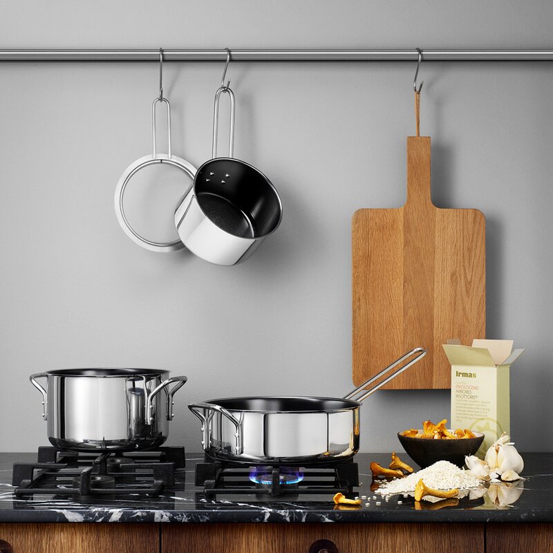 Stainless Steel sautépanne 24 cm keramisk Slip-Let® belegg