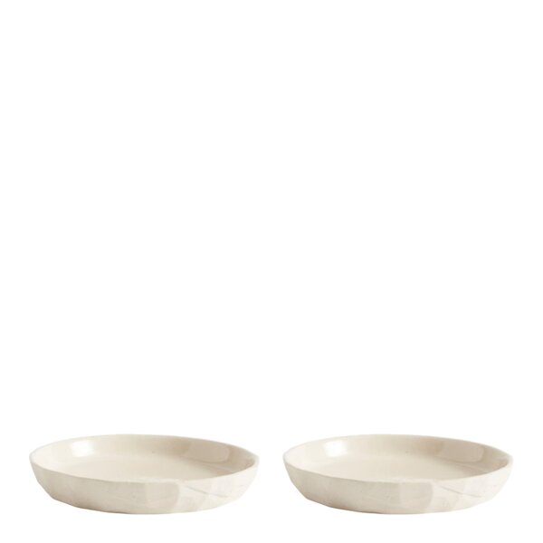 Kuri desserttallerken 16 cm 2 stk beige