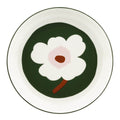 Unikko dyp tallerken 20,5 cm hvit/mørk grønn/rosa
