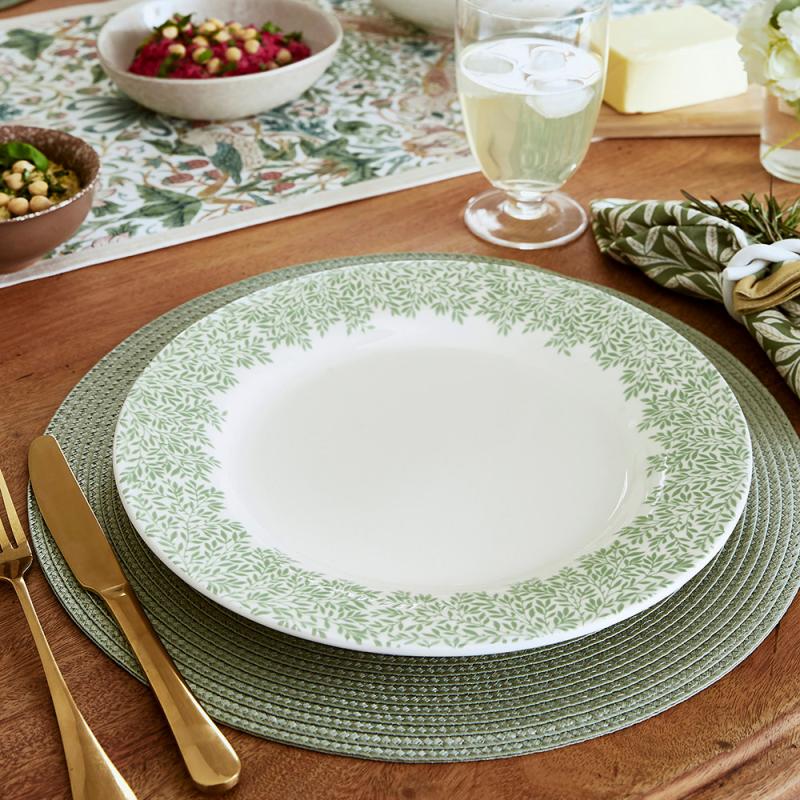 Morris & Co tallerken Standen 28 cm grønn