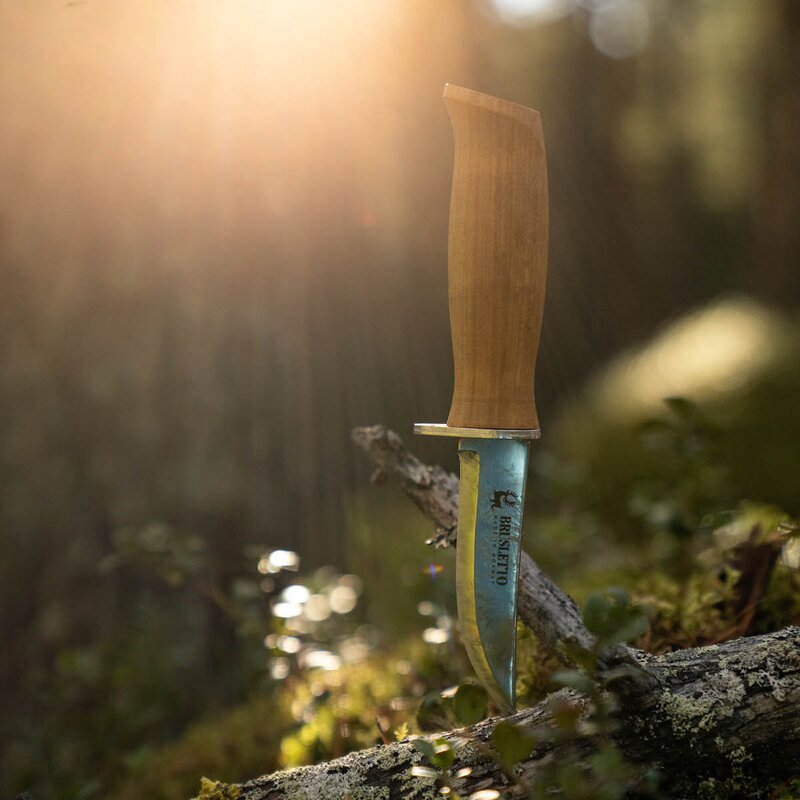 Speiderkniv spiss tupp 19,5 cm bjørk