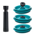 Sett: 3 lokk 1 pumpe 3 stoppers grønn