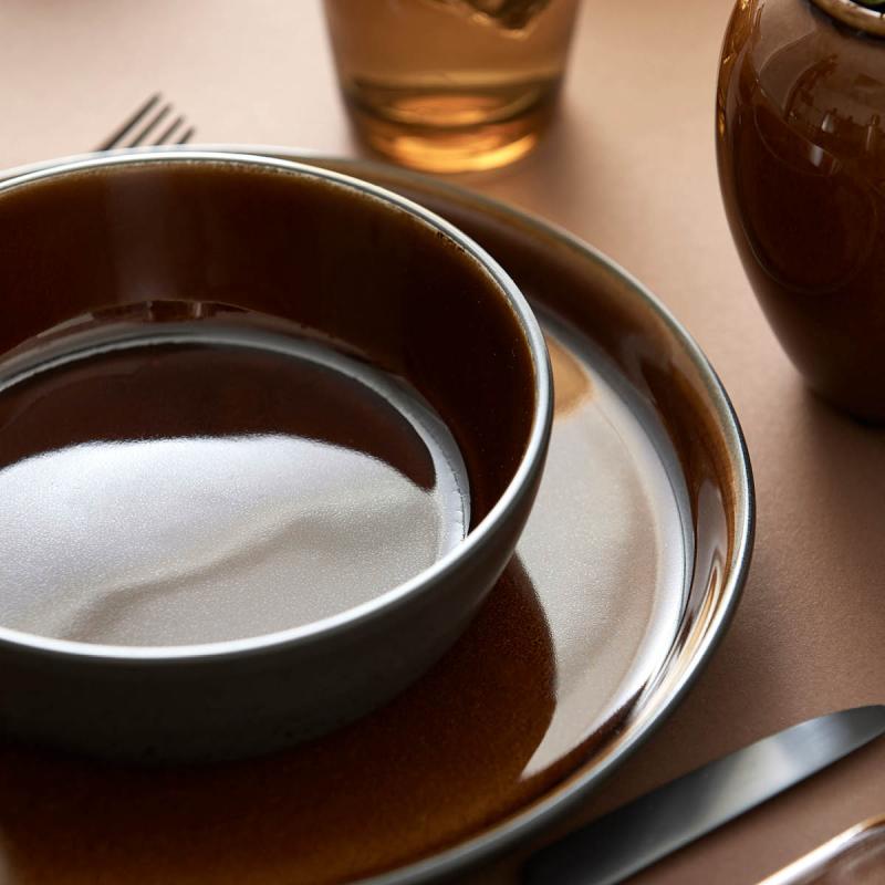 Gastro tallerken 27 cm svart/amber