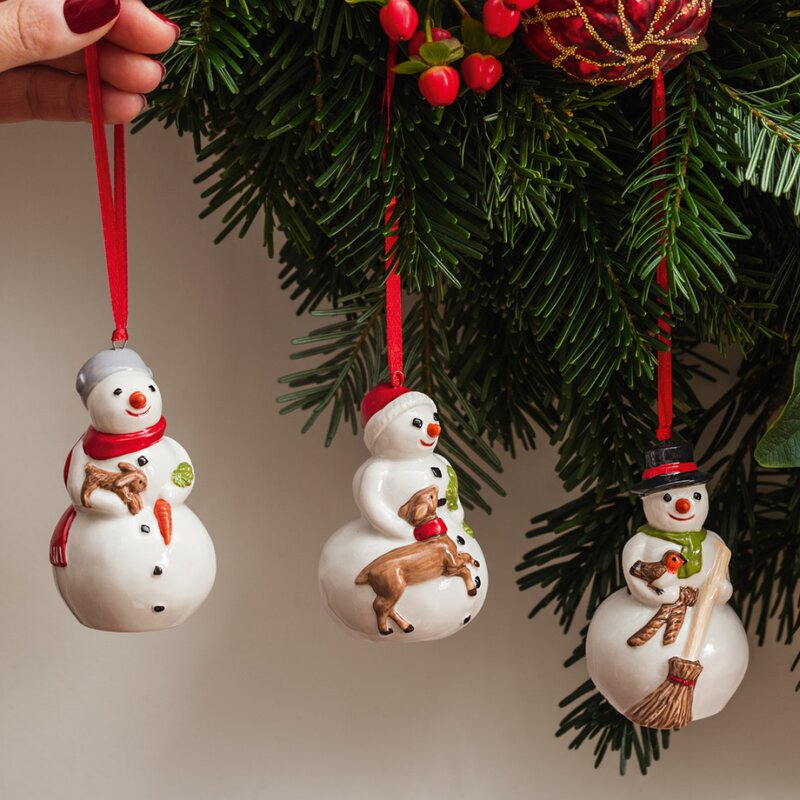 Nostalgic Ornaments snømenn 3 deler