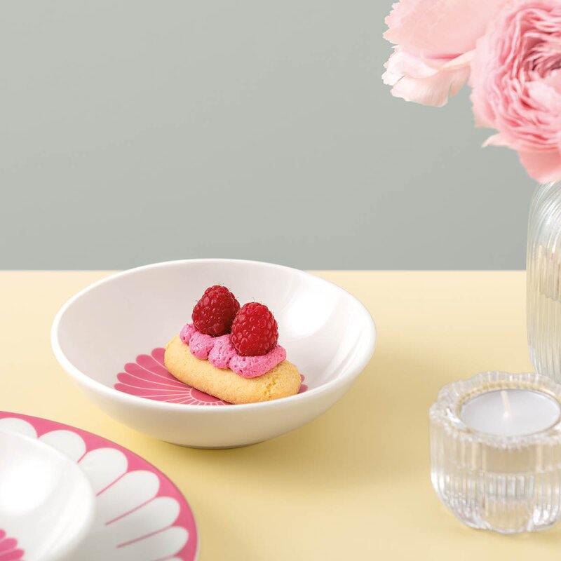 Fleur cassis dessertskål 13 cm 11 cl rosa
