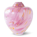 Unik skulptur kunstglass S 31 cm rosa multi