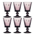 Abeille vinglass 24 cl 6 stk aubergine