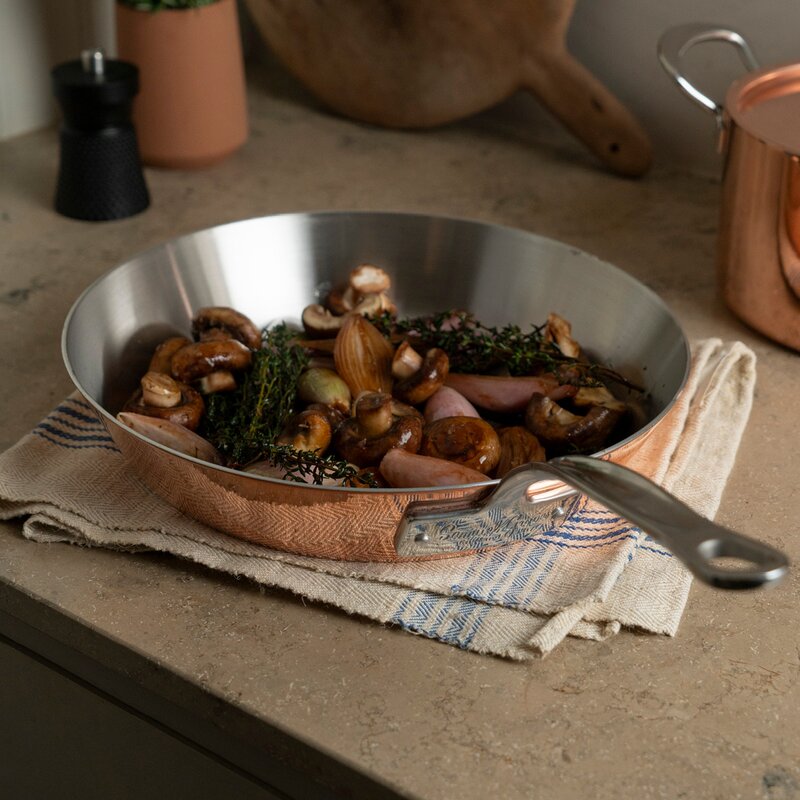 Copper Induction stekepanne 28 cm