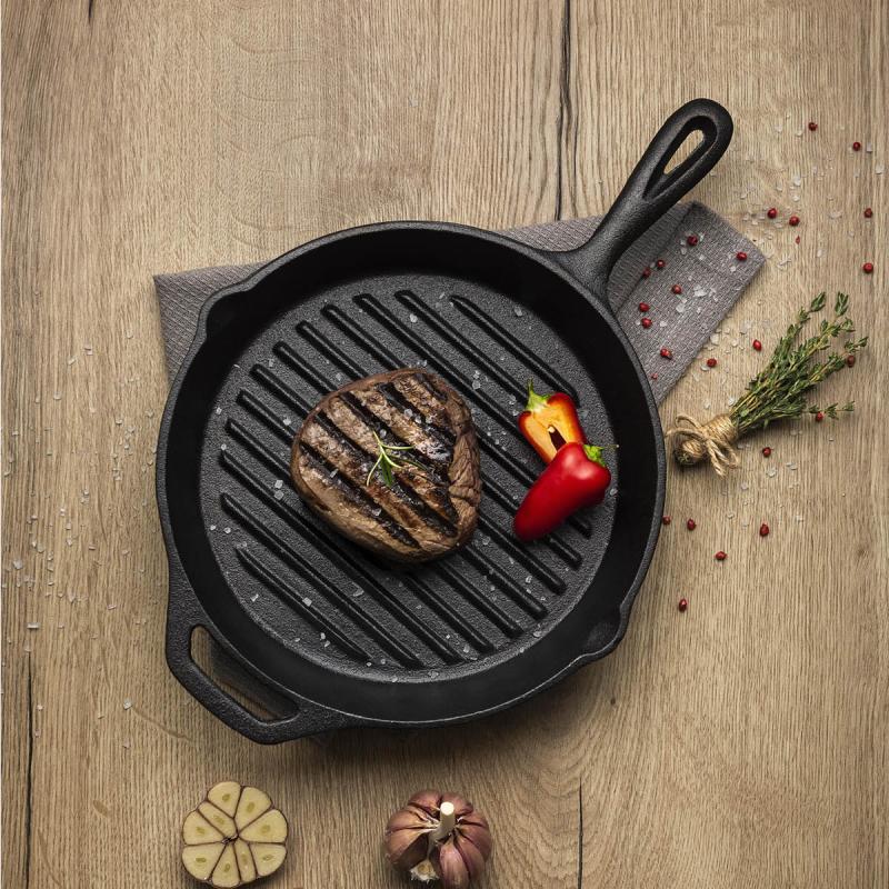 Cast iron grillpanne 26 cm 1,65L svart