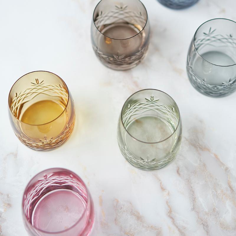 Crispy Aqua vannglass 23 cl 2 stk citrine