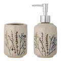 Bea såpedispenser + holder 8 cm natur