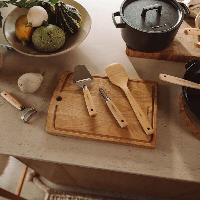 Folken skreller fast blad 17 cm tre/stål