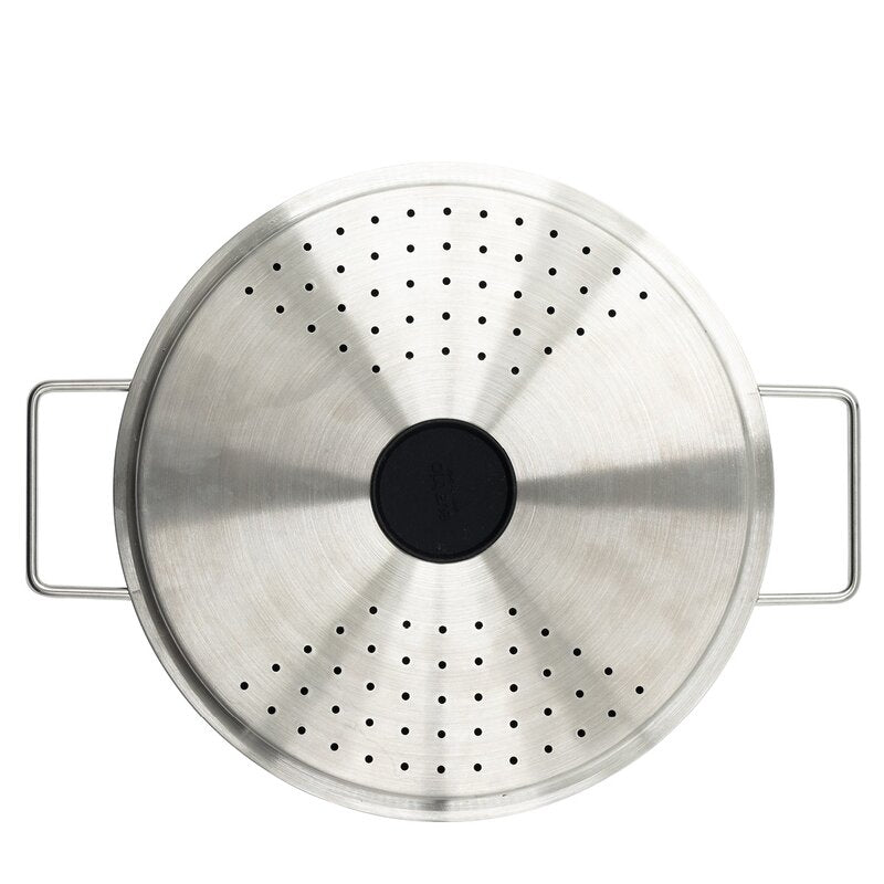 Hellelokk 24 cm svart/stål