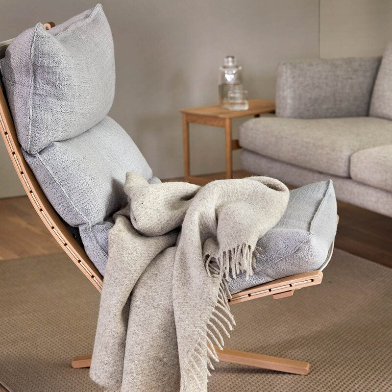 Falketind ullpledd 120x180 cm naturlig beige