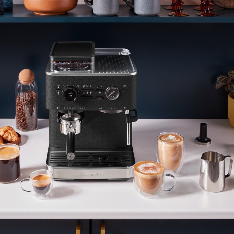 Espressomaskin m/kaffekvern halvautomatisk 5KES6551 cast iron black