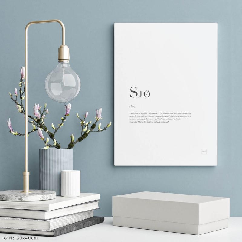 Poster Sjø 30x40 cm hvit