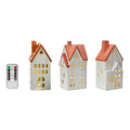 Molton keramikkhus 3 stk hvit/brun
