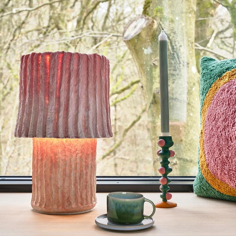 Styles lampe 25x44 cm rosa