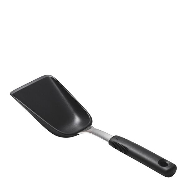 Skje til stekebrett 29 cm svart/stål