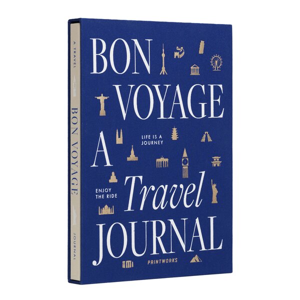 Bon Voyage reisejournal blå