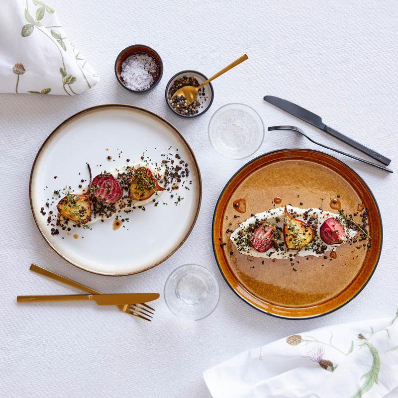 Gastro tallerken 21 cm svart/amber