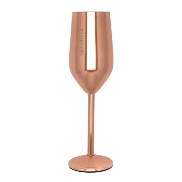 Champagneglass stål SMÅBRISEN 23 cl roségull