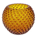 Hobnail vase 18 cm amber