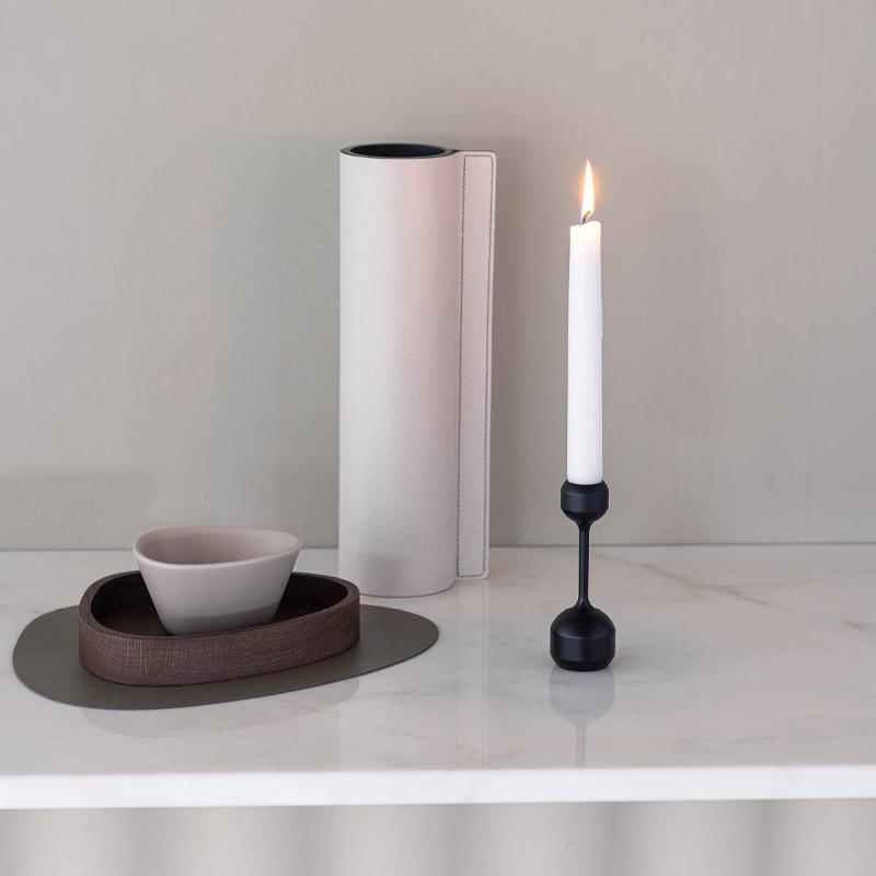 Silhouette lysestake 12 cm svart
