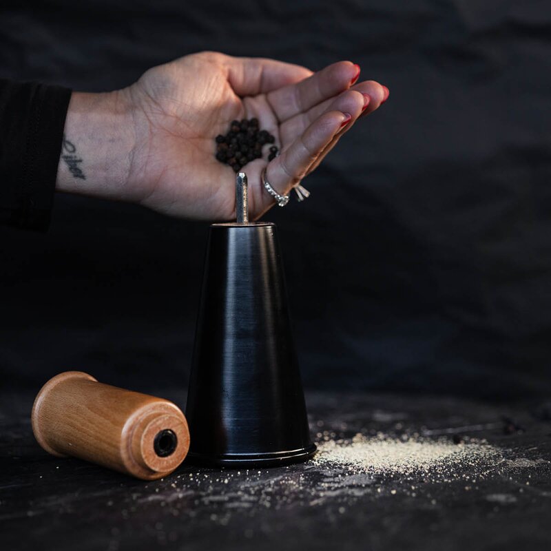 Gurken salt- og pepperkvern 20,5 cm svart/brun