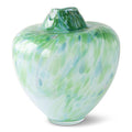 Unik skulptur kunstglass S 31 cm grønn multi