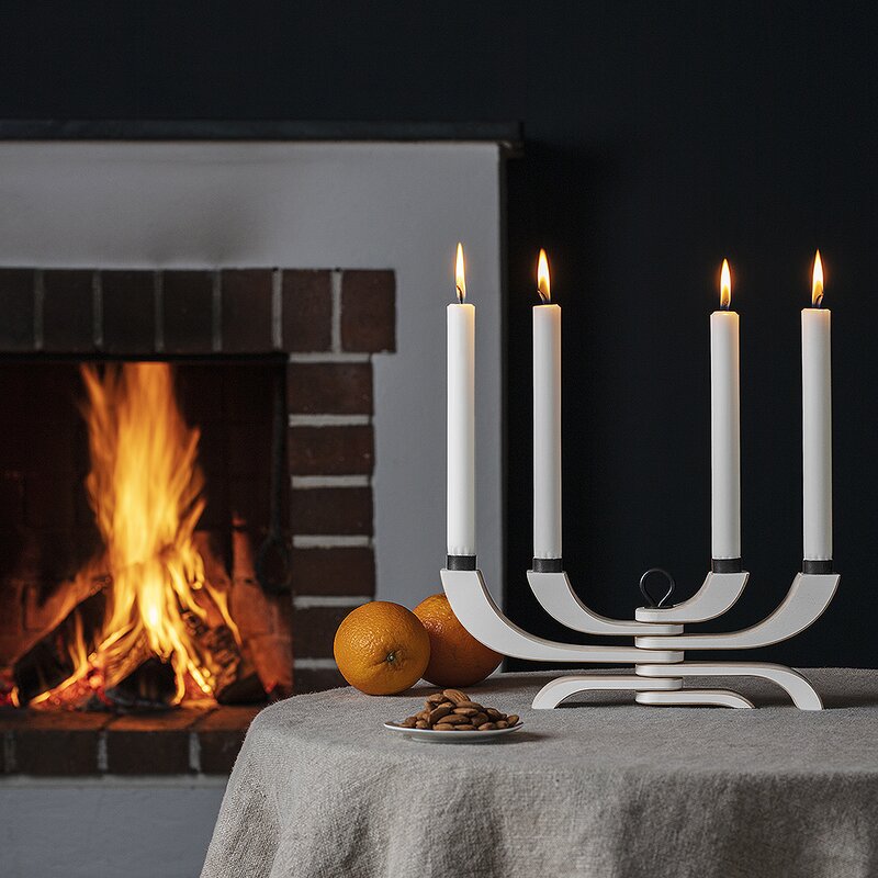 Nordic Light lysestake 20,5 cm hvit