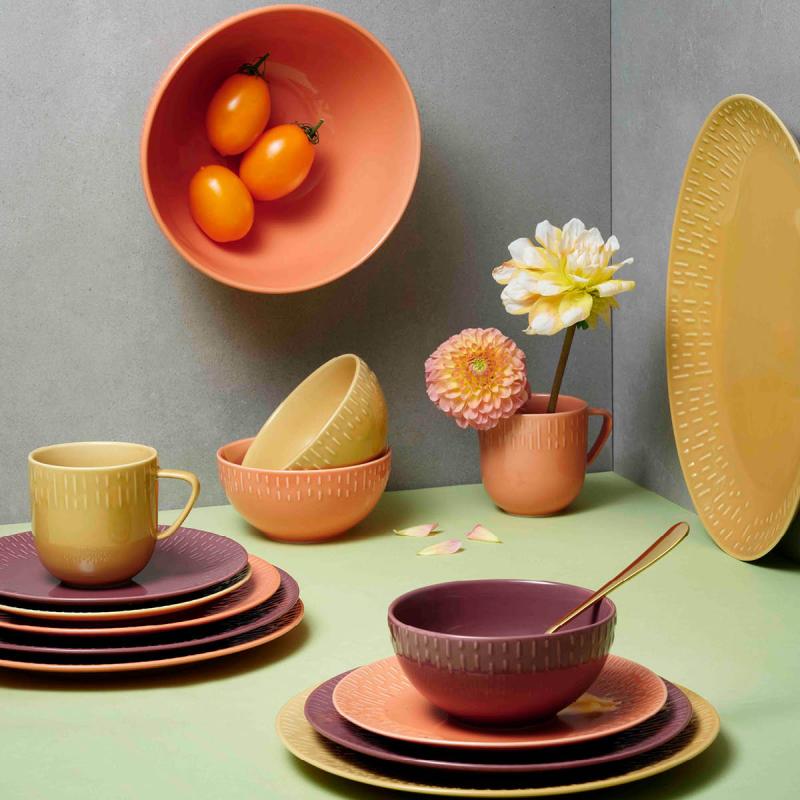 Confetti salatskål 23 cm apricot