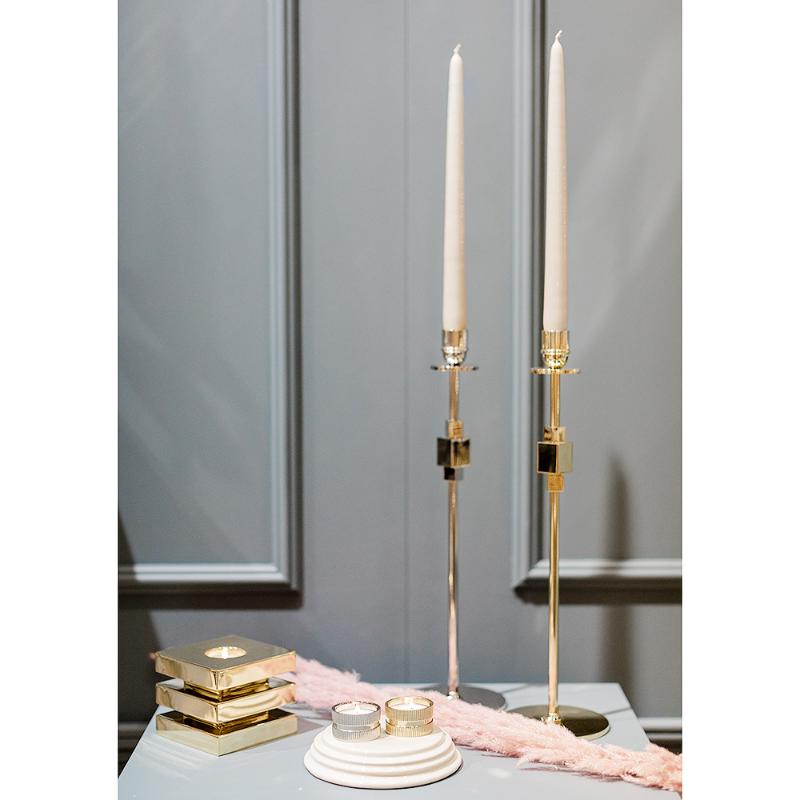 Herregårdslys 30 cm 6 stk lys beige