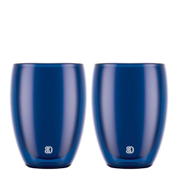 Pavina glass 35 cl 2 stk blå