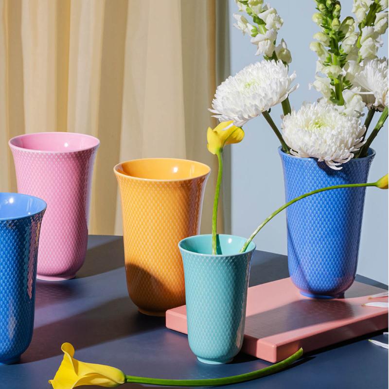 Rhombe Color vase 15 cm aqua porselen