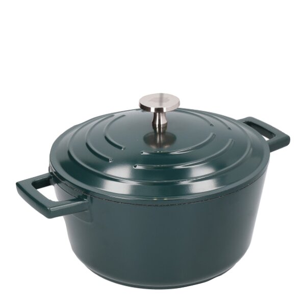 Cast Aluminium gryte 2,5L 21 cm hunter green