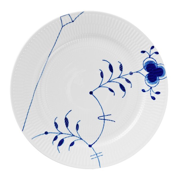 Blå Mega Riflet tallerken 27 cm dekor 9