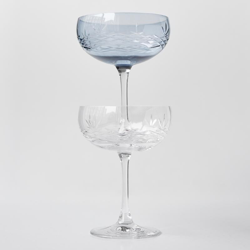 Crispy Gatsby champagneskål 30 cl 2 stk sapphire