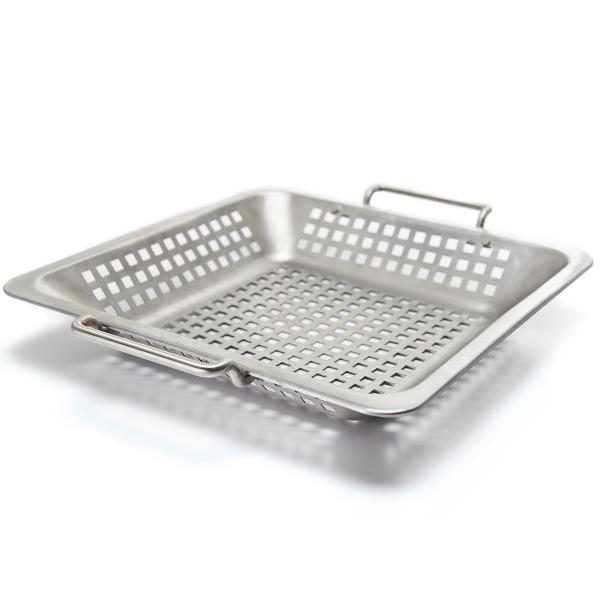 Grillwok perforert 39x3,5x5 cm rustfritt stål