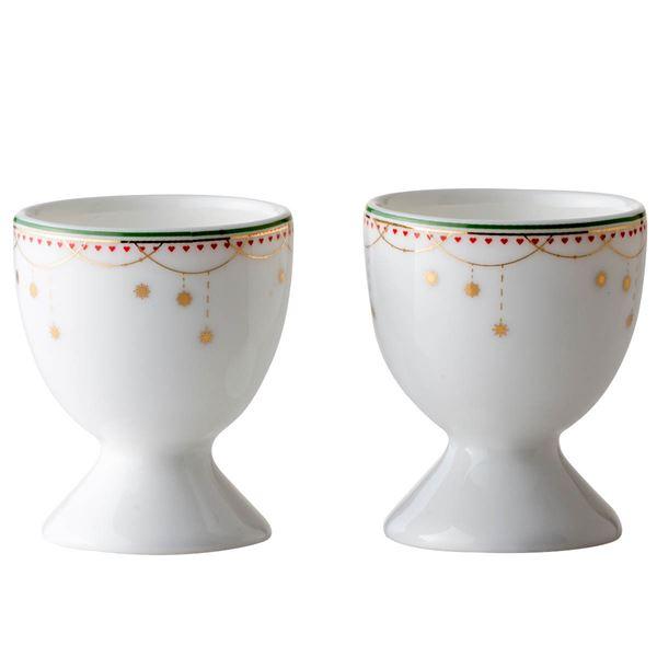 Julemorgen Girlander eggeglass 2 stk