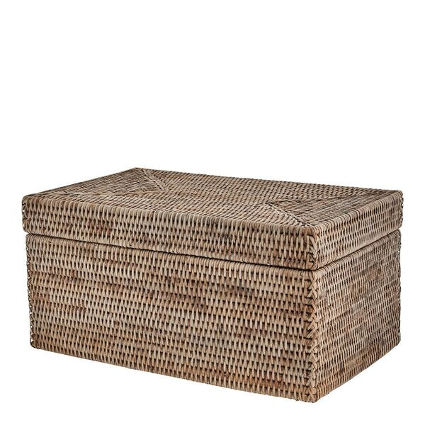 Norah oppbevaringsboks m/lokk 40x25 cm natur