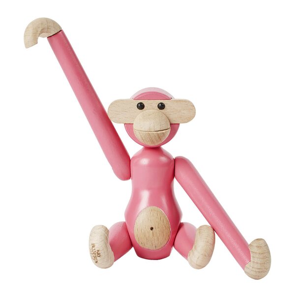 Apekatt mini 9,5 cm rosa