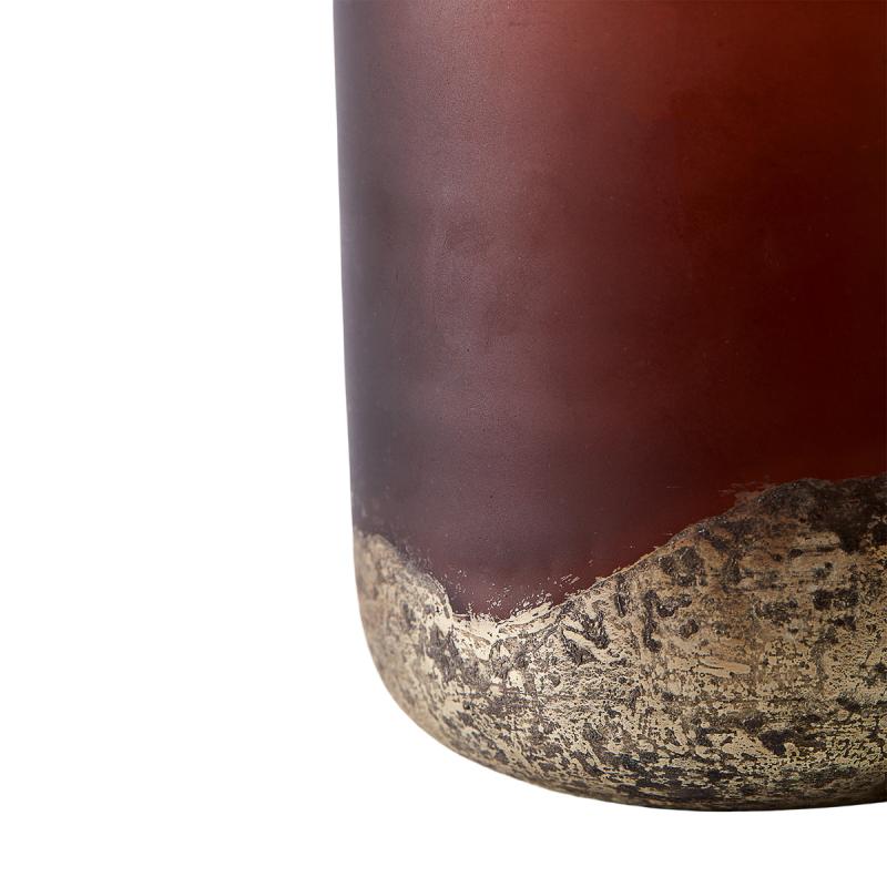 Lana vase 14 cm brun/gull