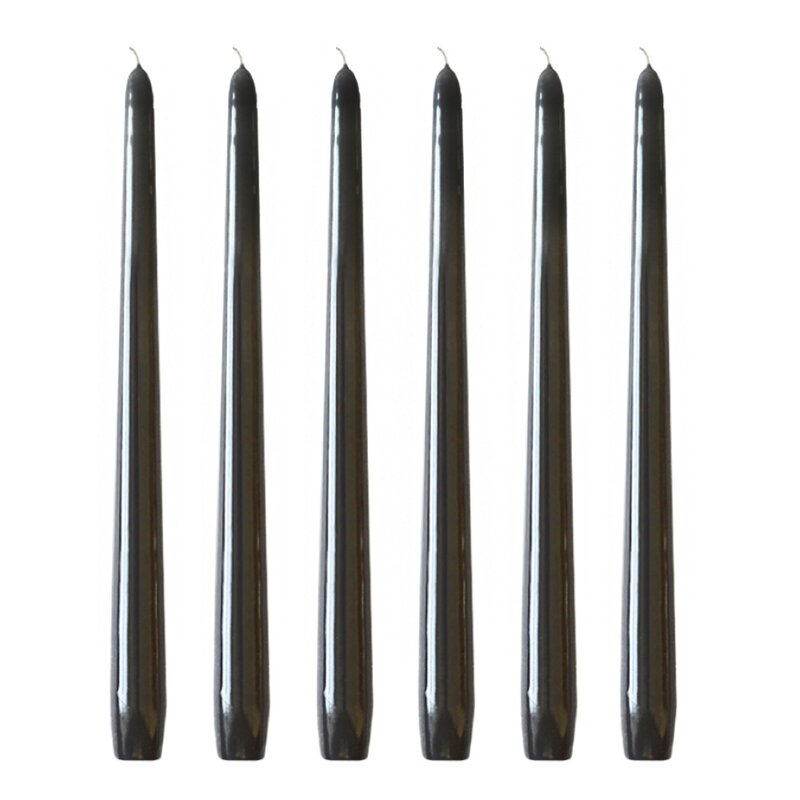 Herregårdslys 30 cm 6 stk svart