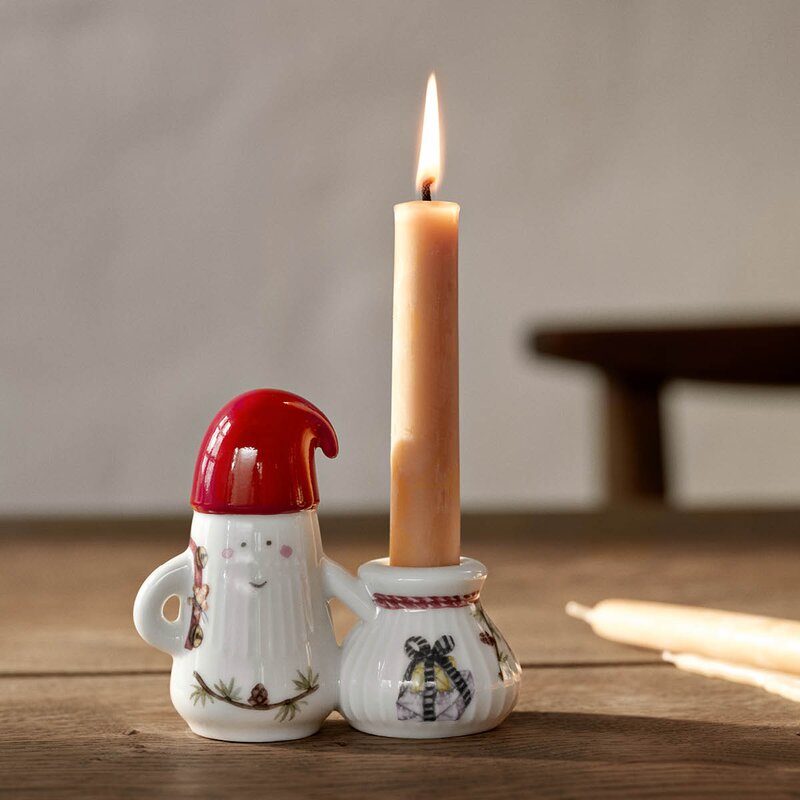 Hammershøi Christmas lysestake 8,5 cm nissefar