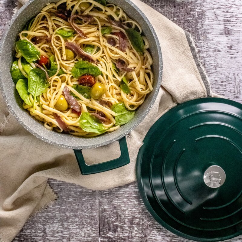 Cast Aluminium gryte 2,5L 21 cm hunter green