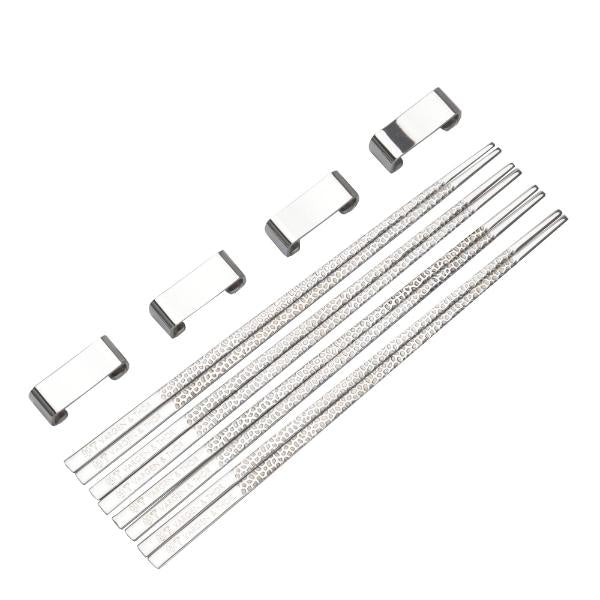 Frost Kito spisepinner 4 par med holder  stål