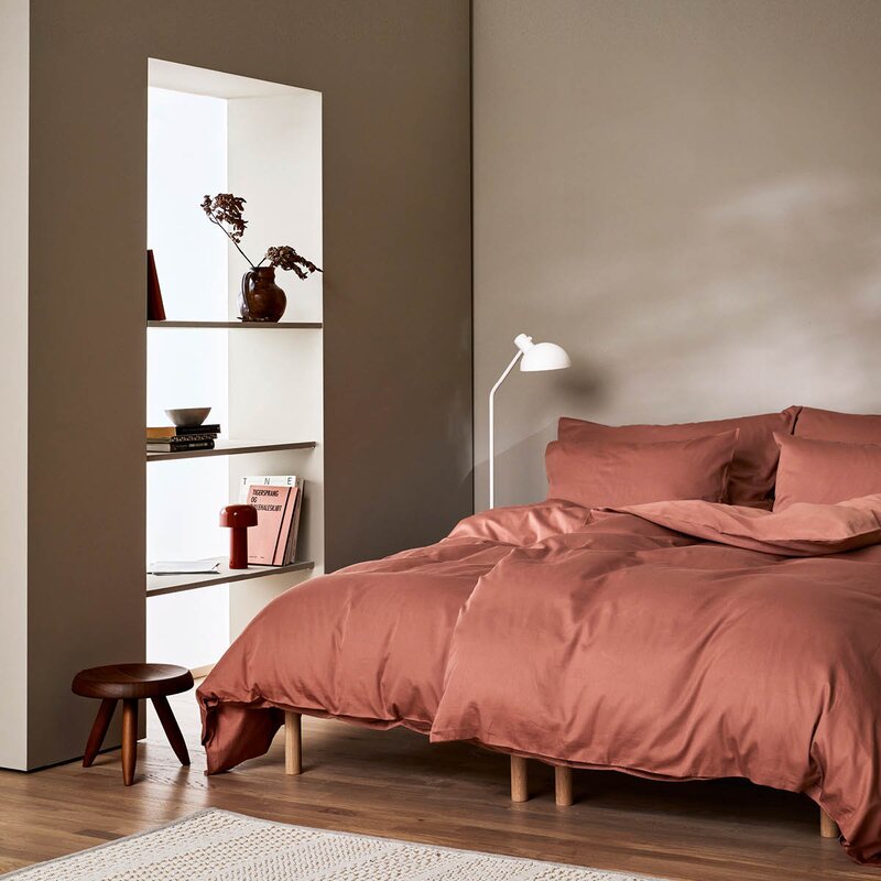 Harmoni sengetøy 140x220 cm dus terracotta