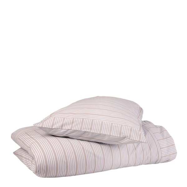 Bedding Collection dynetrekk 140x200+63x60 cm sand beige stripes